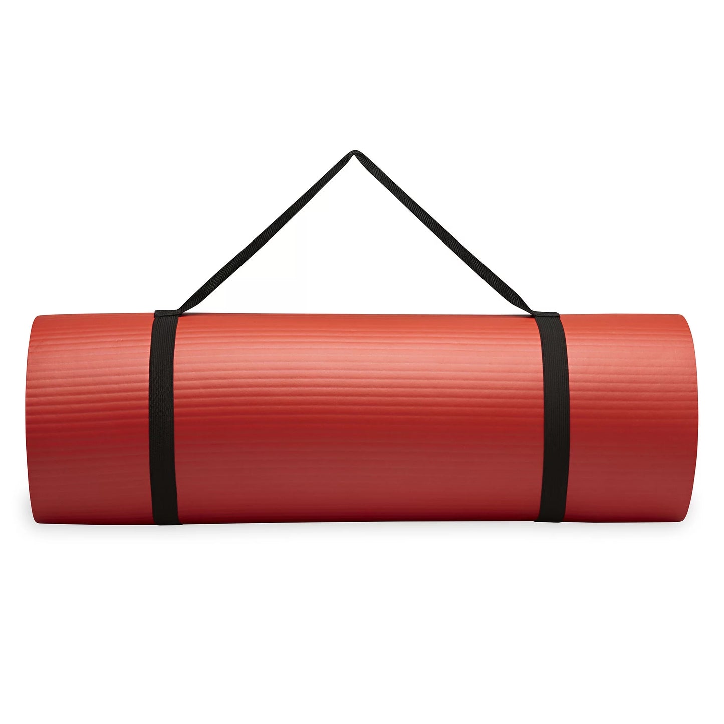 15 mm Pro Fitness Mat extra thick foam red – full mat view