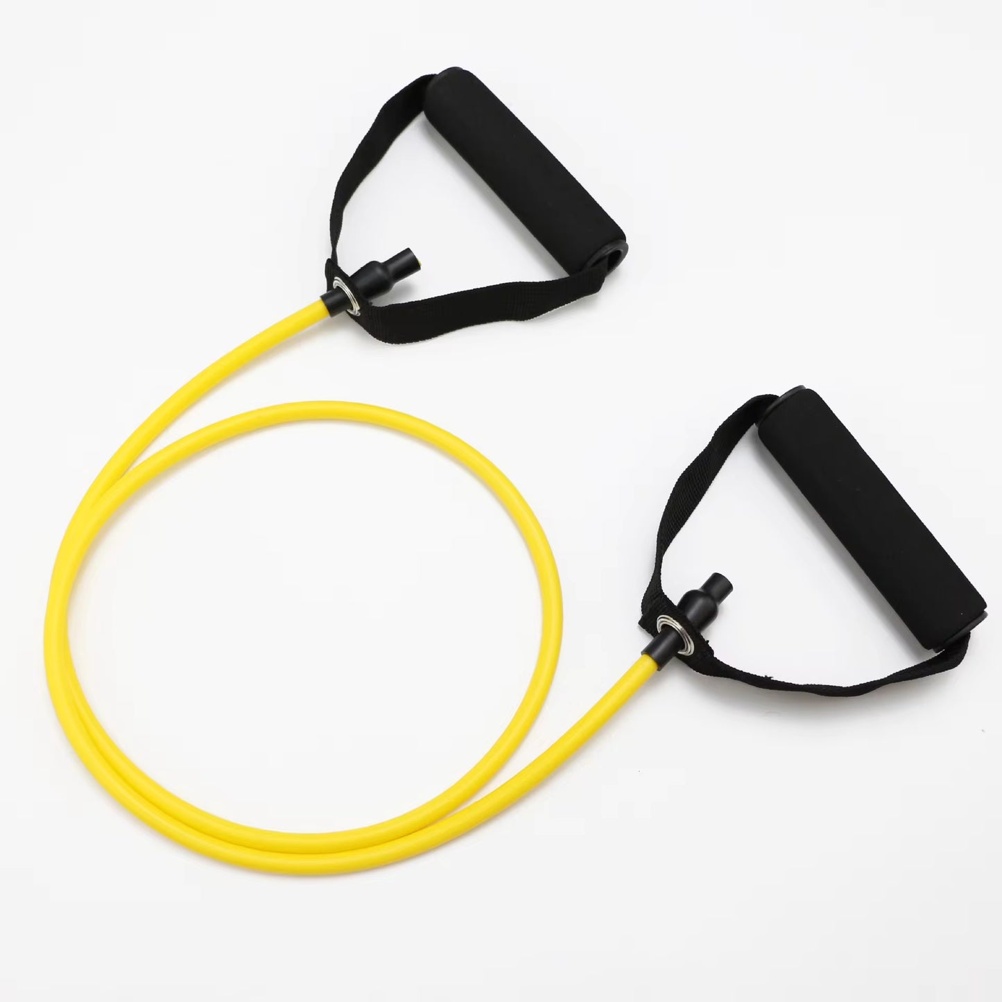 Front view of 5-level resistance pull rope bands with handles