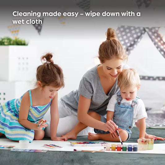 Reversible Charcoal/Black Faux Wood 24 In. X 24 In. X 0.47 In. Foam Mats (4-Pack)