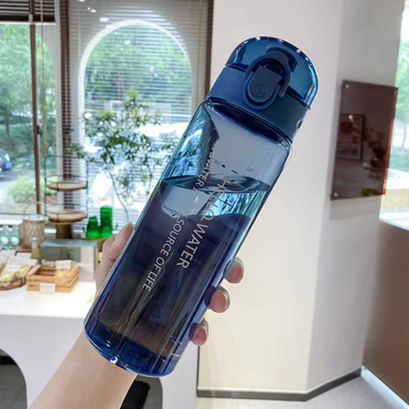 80ml BPA-free leak-proof sports water bottle made of durable plastic with secure lid, designed as a protein shaker for gym workouts, running, hiking, daily hydration, and versatile fitness training drinkware.