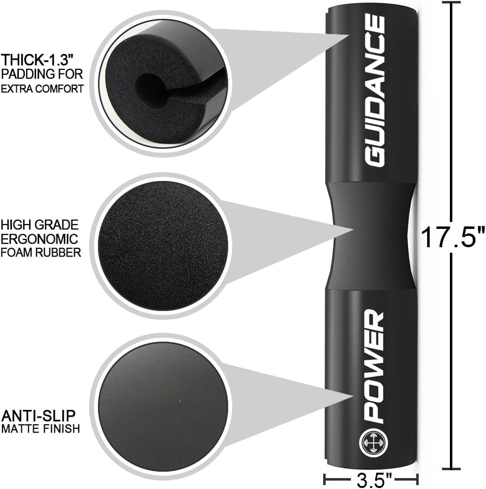 Product shot on white background of high-quality foam barbell pad, clearly showing shape, dimensions, cutouts, and design for listing clarity and SEO indexing.