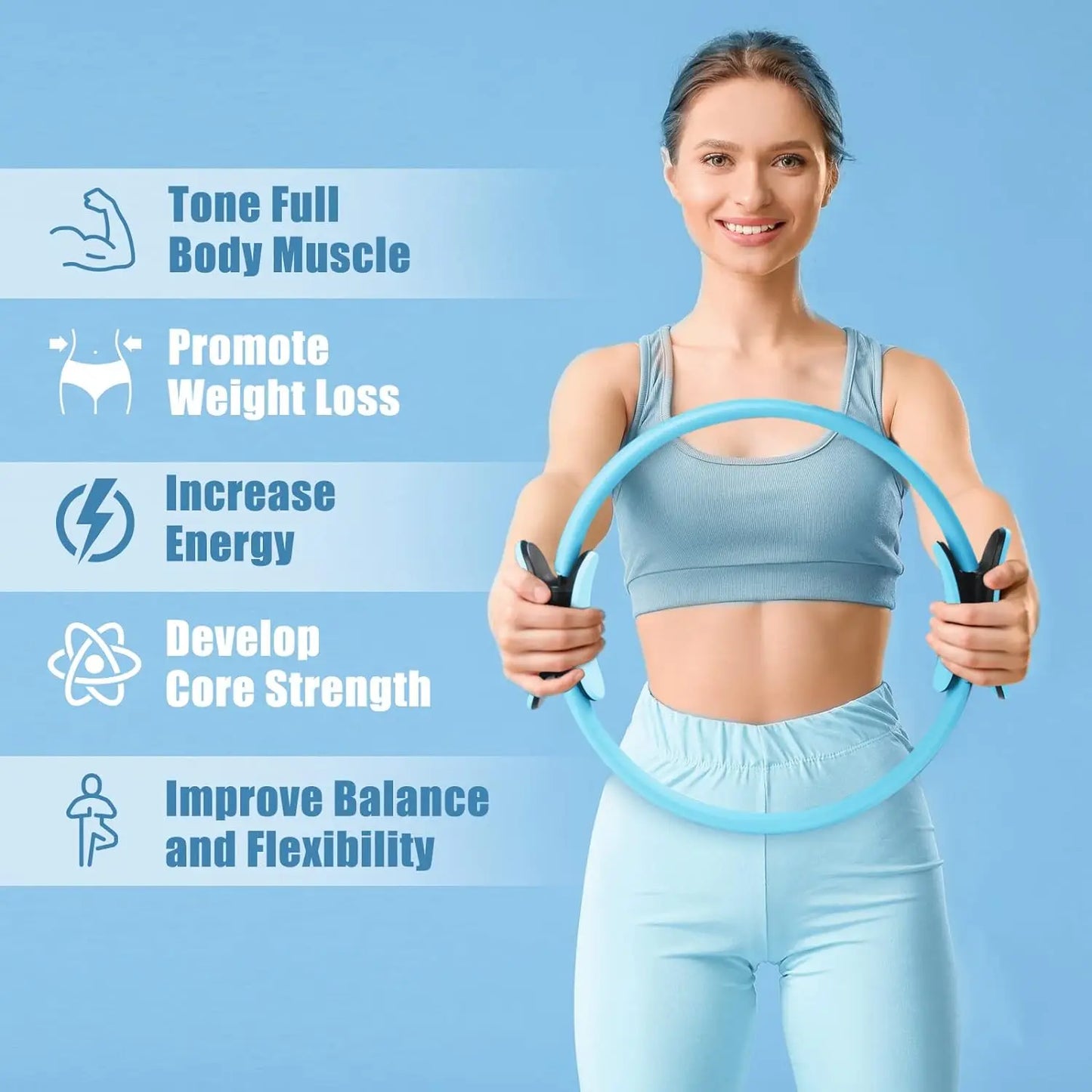Belt in use stretching lower back / waist area, demonstrating how this stretch belt can help in alleviating tightness and releasing tension in the waist and lumbar area.