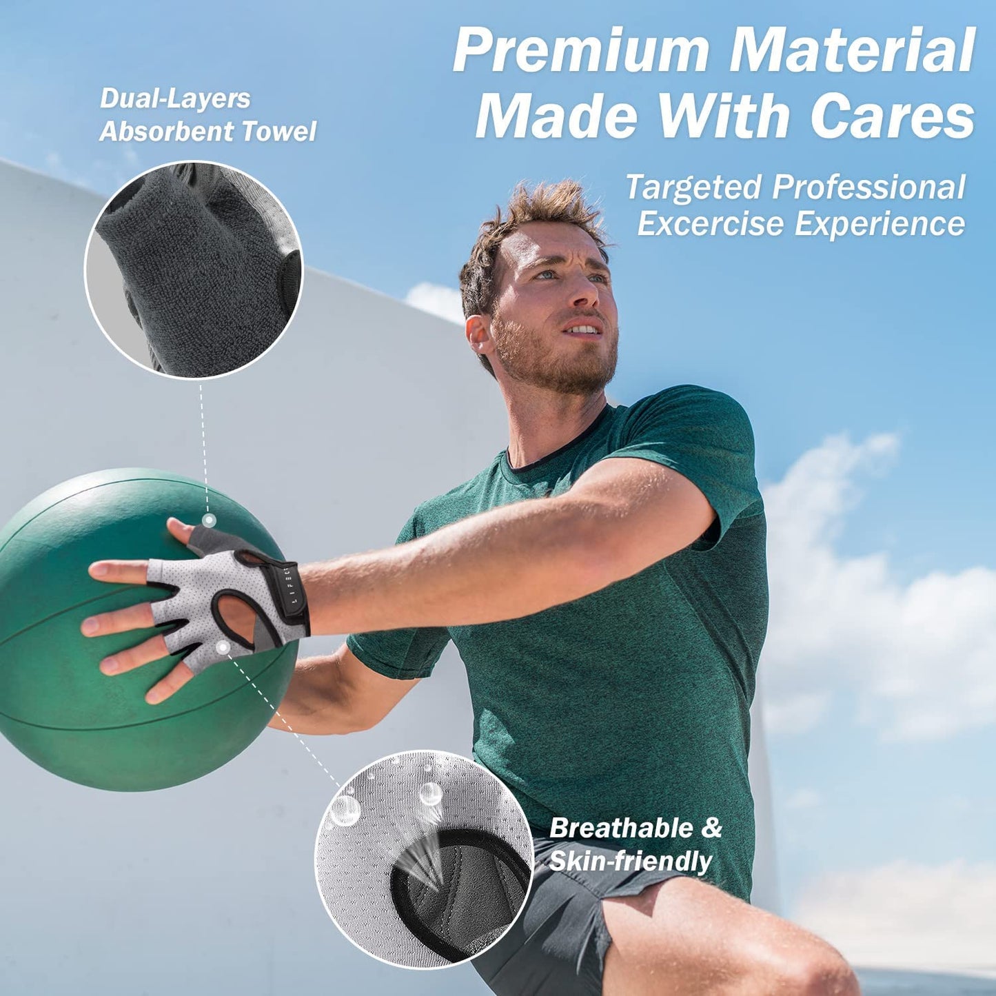Close-up of knuckle padding, stitching, and surface texture — highlighting protective padding and reinforcement for heavy lift use.