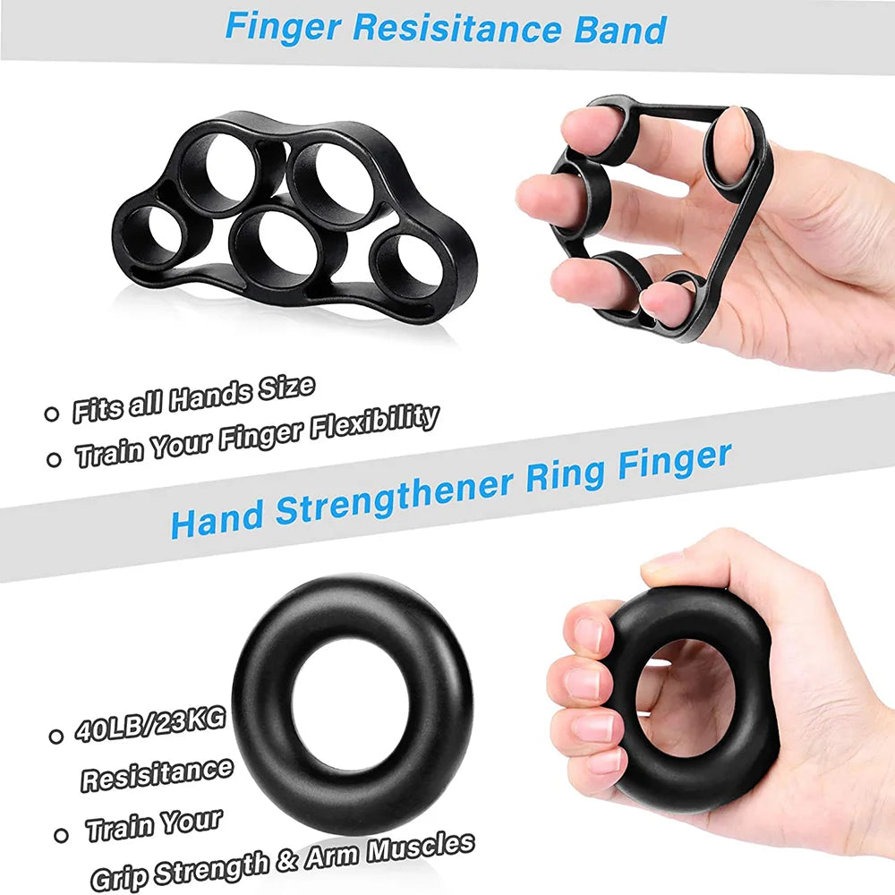 Grip strengthener set of two adjustable hand grippers, each 5-60 kg, for symmetric hand training and balanced strength development in both hands.