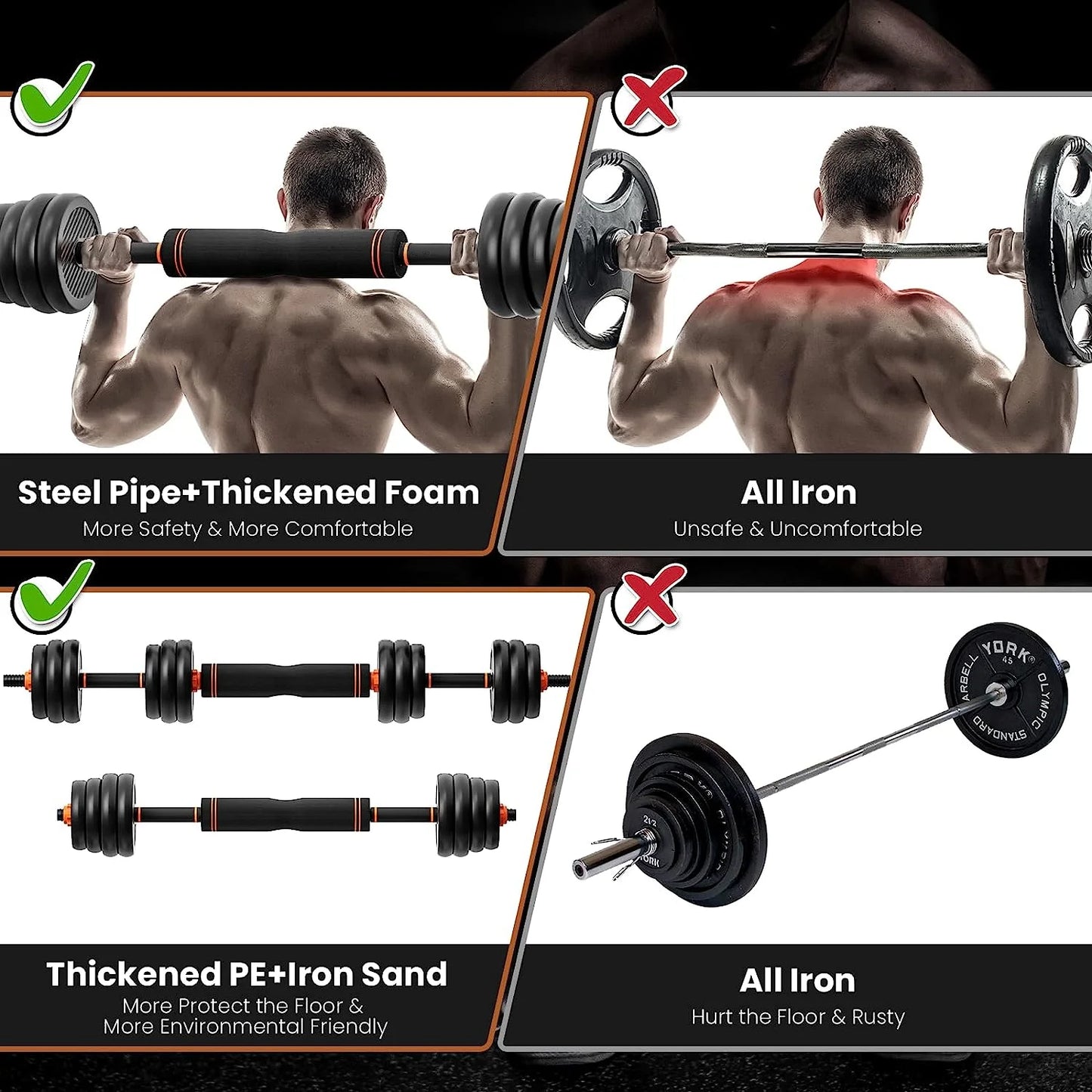 Kettlebell mode demonstration from the 77 lbs set showing handle and plate configuration — how to convert the adjustable dumbbell into a kettlebell for swings and arm workouts.