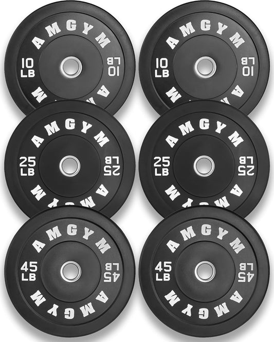 LB bumper plate Olympic rubber weight plate featuring a steel insert hub, ideal for strength training and Olympic lifts with floor protection and durability.