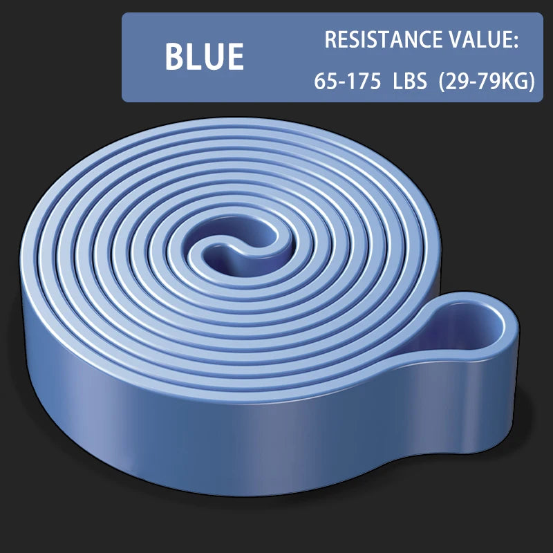 Multi-color set of high-density resistance bands representing different tension levels for beginner to advanced fitness, yoga, pilates, and rehabilitation use.