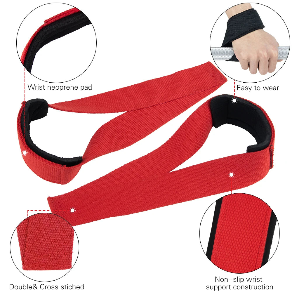Pair of lifting straps folded neatly to show their full length, width, and overall layout — useful for buyers estimating size and coverage.