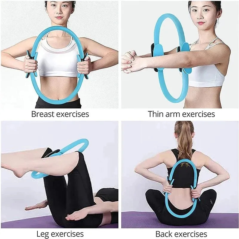 Product packaging containing the hip stretch belt, rope, mounting accessories, and instructions — gives customers clear view of the package contents.