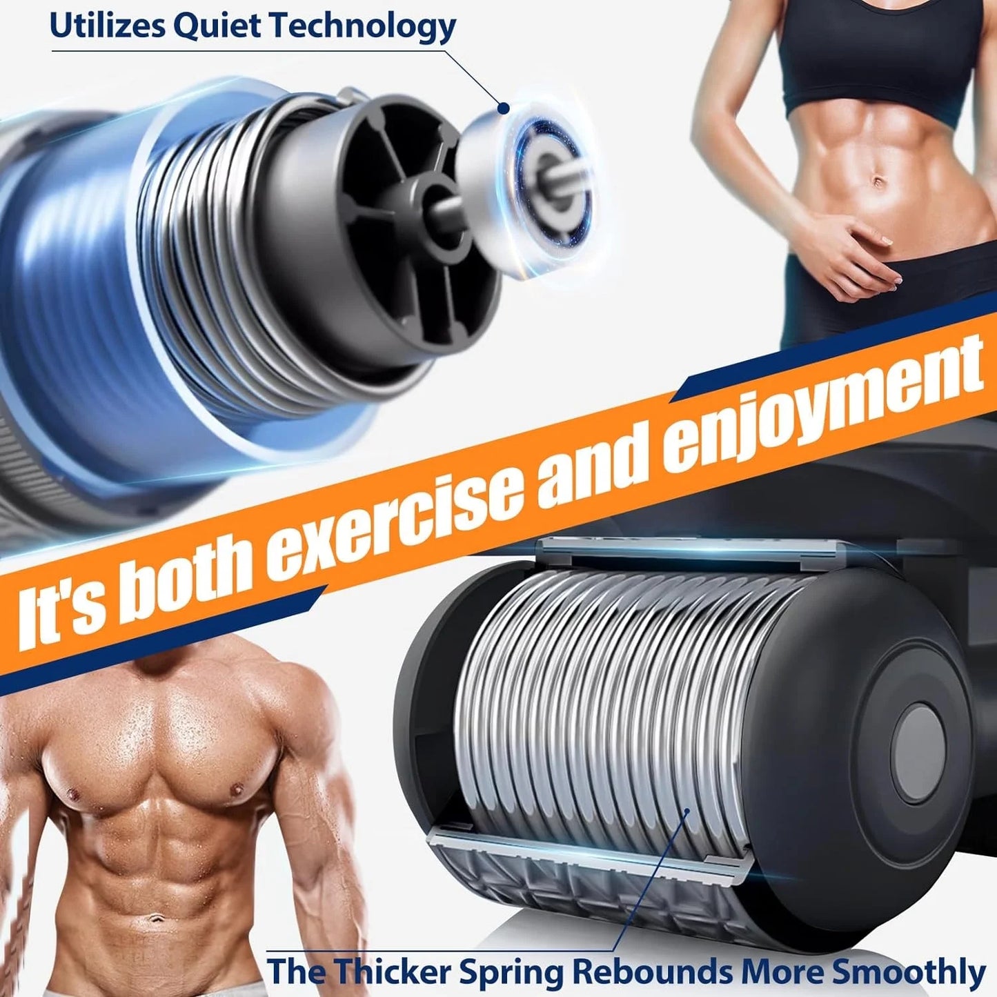 Ab roller packaged with knee mat and accessories in kit, ready for shipment — what customers receive: wheel, mat, user guide,