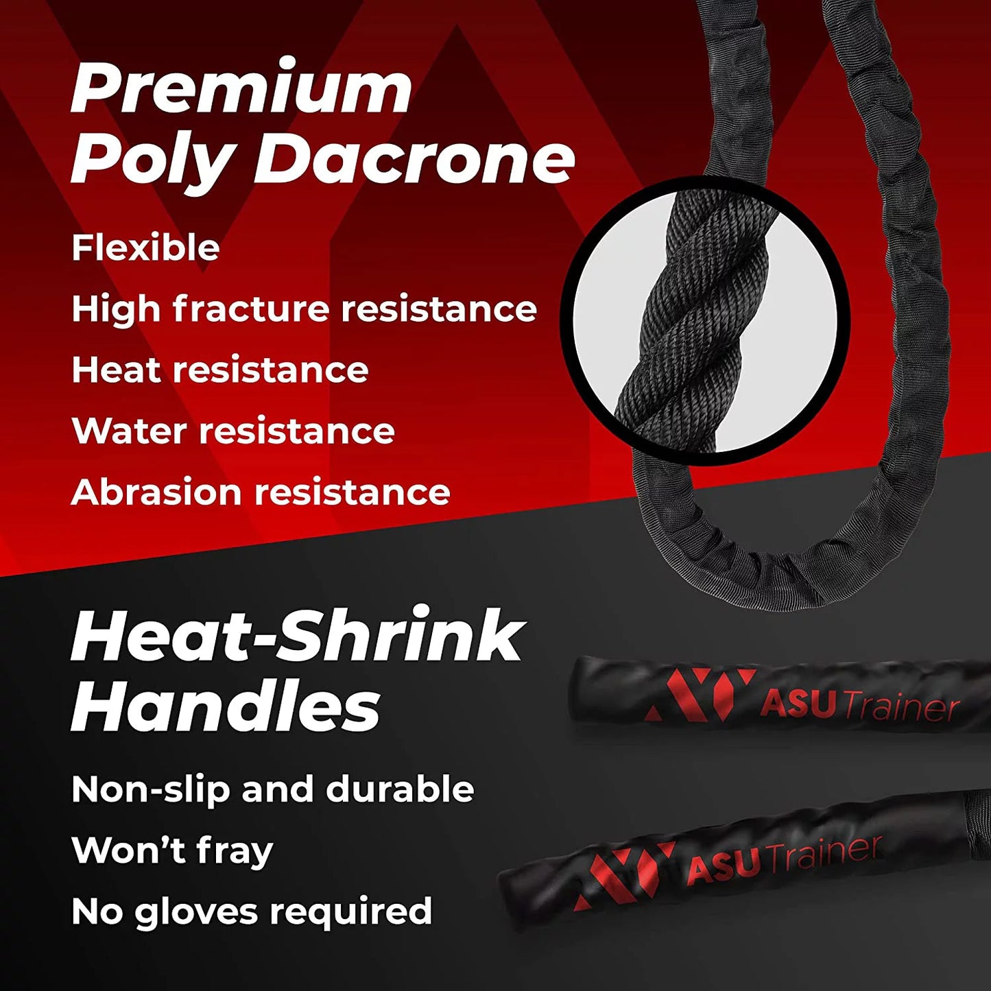 Weighted jump rope set laid flat with included carry bag and nylon sleeve, showing full kit and how it can be compactly stored or transported.