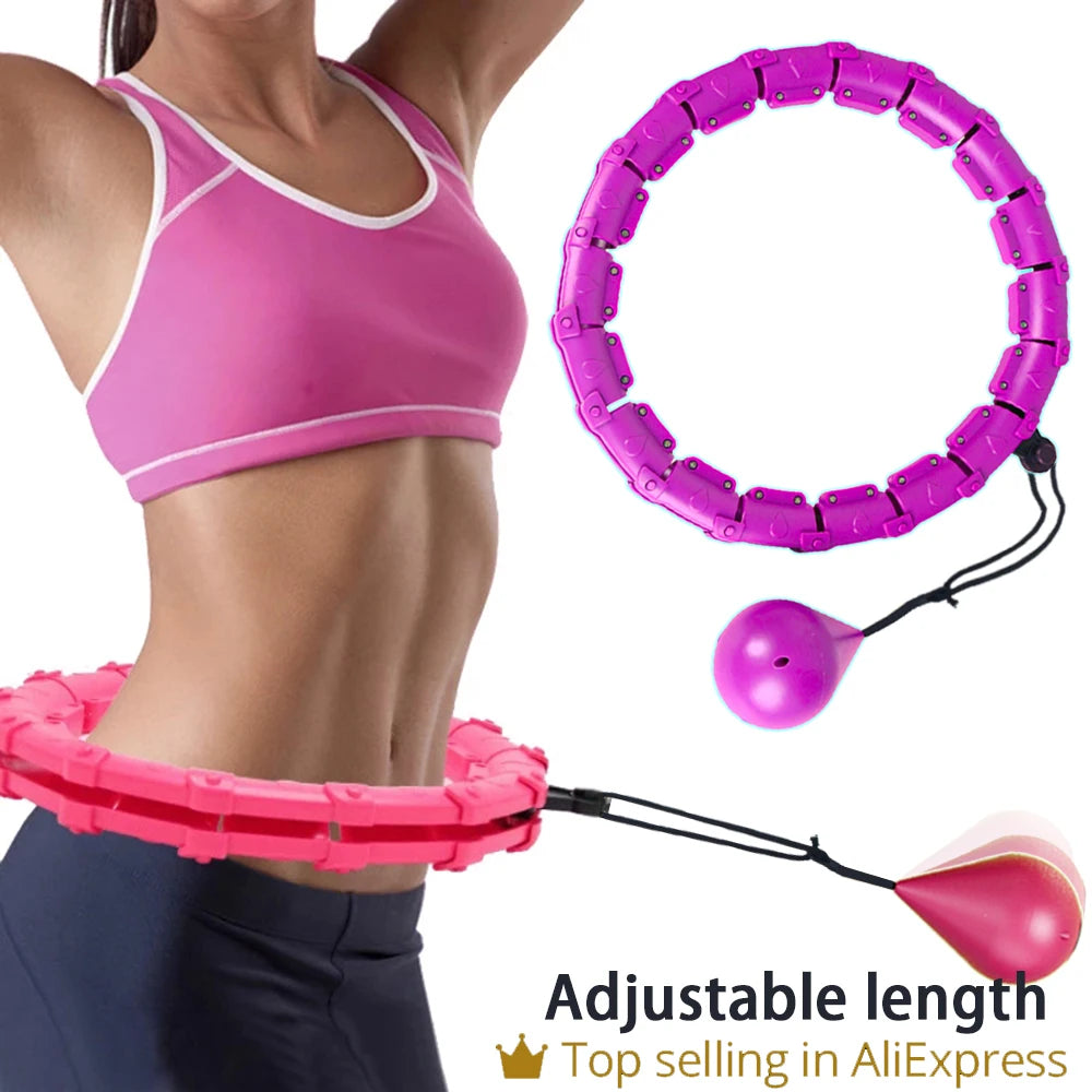 Sport hoop detachable sections adjustable hoop for waist shaping and core training, fitness hoop designed to assist weight loss and abdominal toning with massage features.
