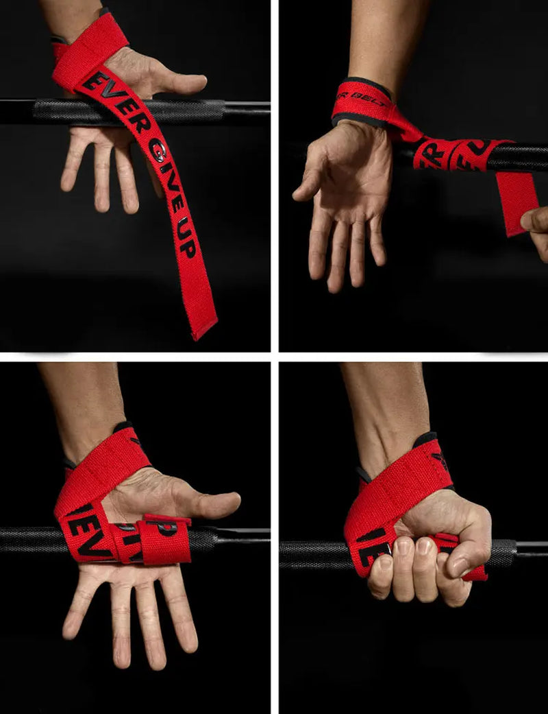 Lifting strap pair packaged in box with accessories (manual, tags) to show exactly what the customer receives with their order.