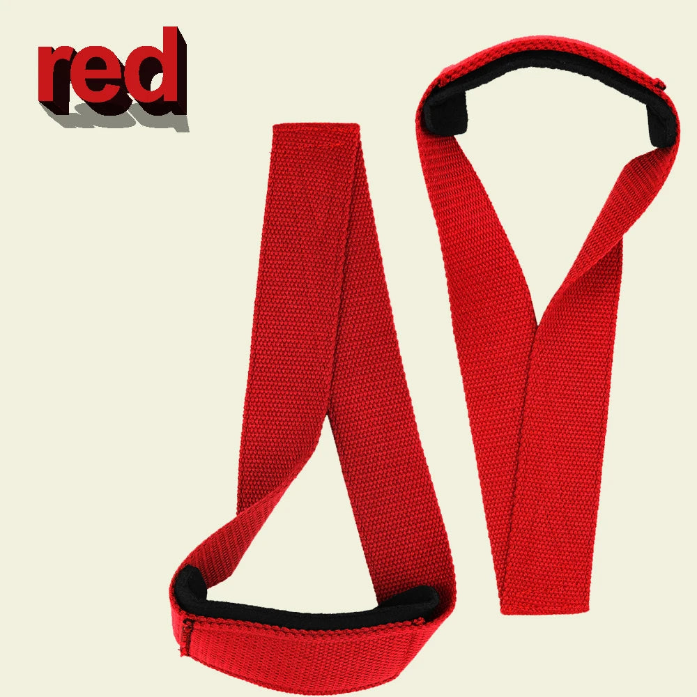Straps rolled up in compact form, ideal for transport in a gym bag — showing portability of MKAS lifting strap set