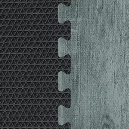 Reversible Charcoal/Black Faux Wood 24 In. X 24 In. X 0.47 In. Foam Mats (4-Pack)