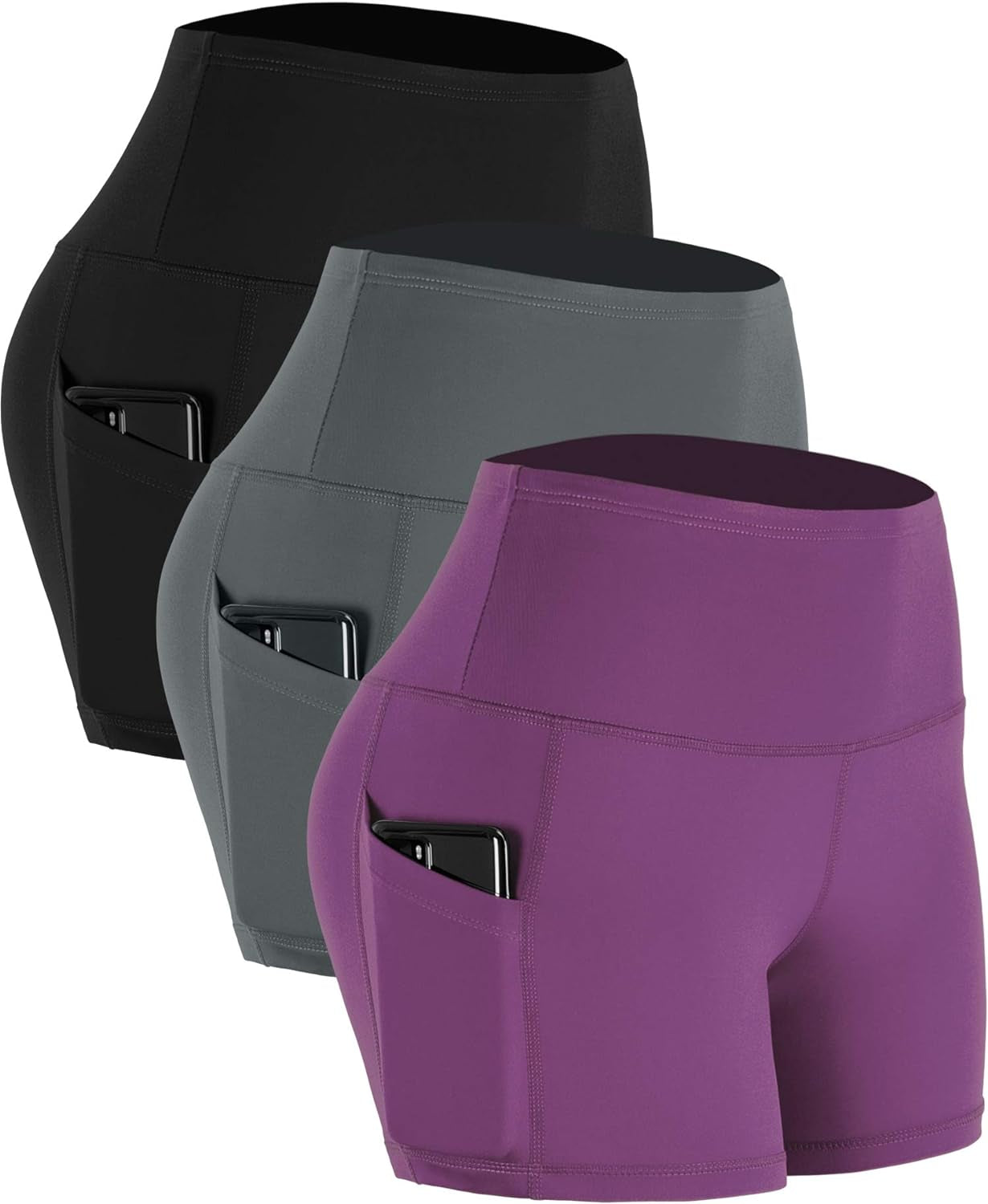 High Waist Athletic Shorts for Womens Glorify Fitness Running Shorts with Deep Pockets