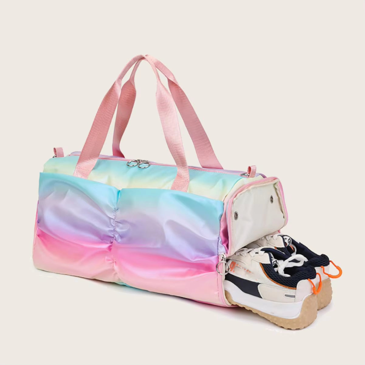 Colorful Women Gym Bag Travel Fitness Bags for Shoes Outdoor Shoulder Sports Student Bag Daily Dry Wet Handbags Duffel Yoga Pack