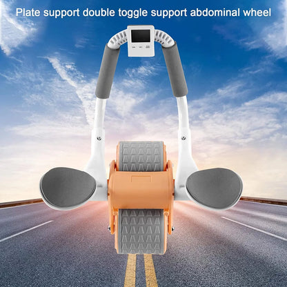 Ab roller fitness equipment designed for home gym setups featuring automatic rebound system, elbow support features, and ergonomic design built for safe, effective, and performance-driven core training and abdominal workouts.