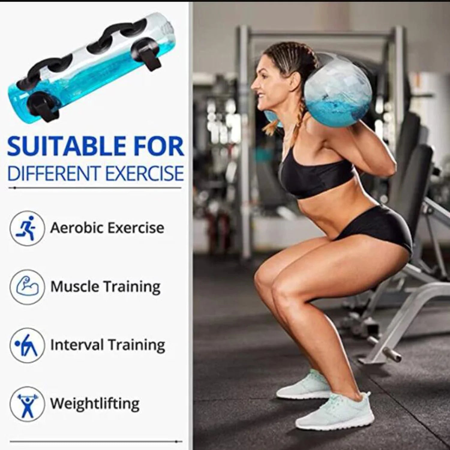 Aqua Bag laid out on the floor showing full length and body style, giving users a view of its form, handle placements, and carrying potential.