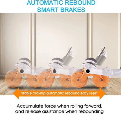 Automatic rebound abdominal exercise roller wheel with built-in timer and elbow support, designed for abs and core strength training, fitness equipment ideal for home workouts and advanced users