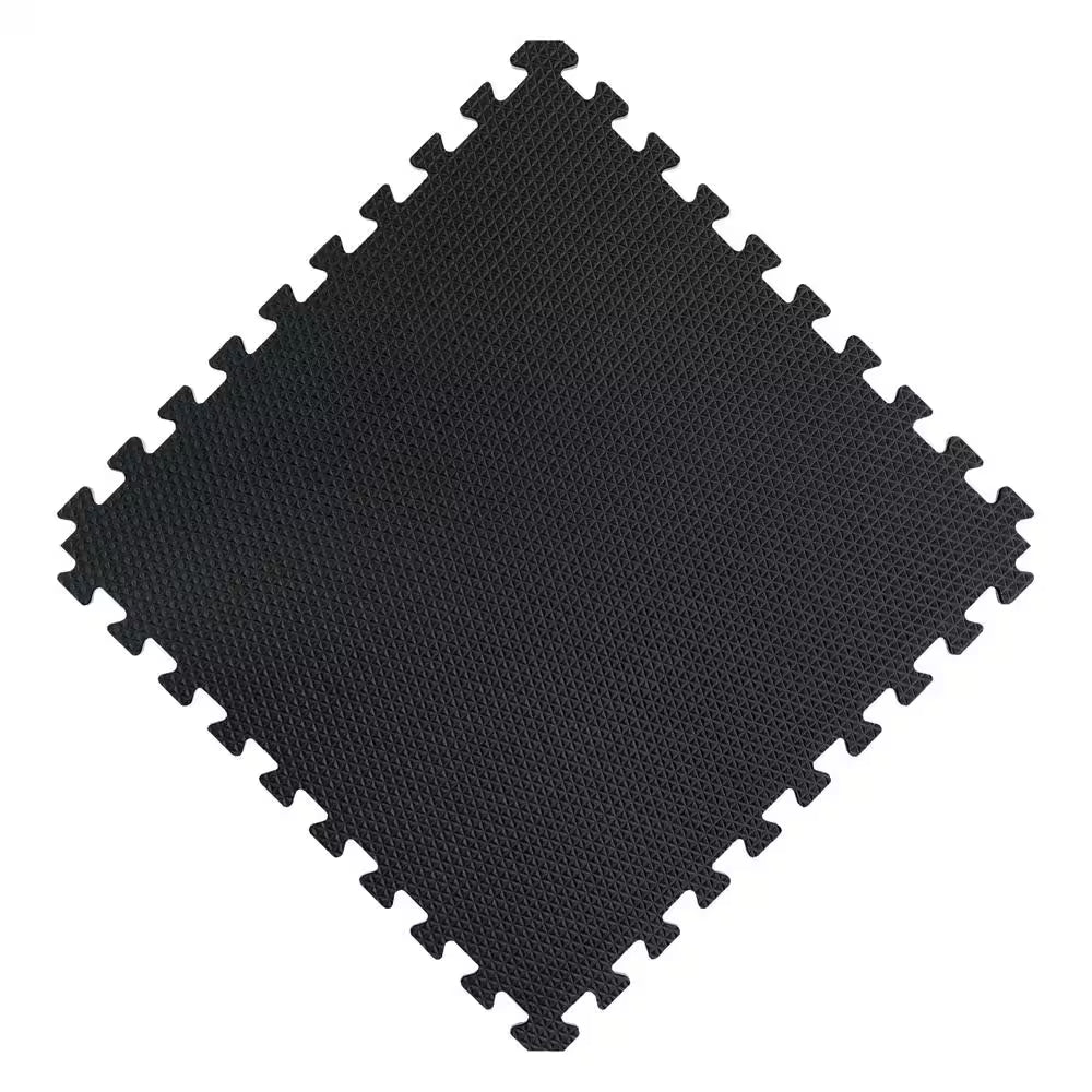 Reversible Charcoal/Black Faux Wood 24 In. X 24 In. X 0.47 In. Foam Mats (4-Pack)