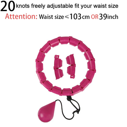 Comparison in image of fixed vs detachable weighted hoops, showing flexibility advantage of adjustable sport hoop in sizing and adaptability.
