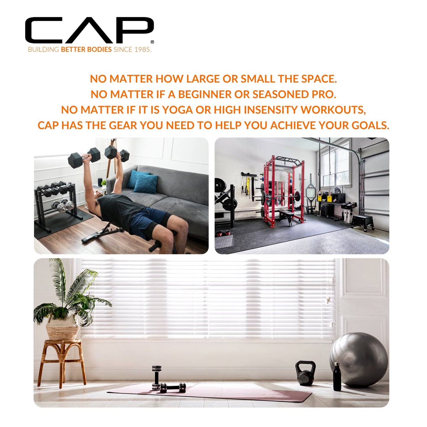 20 lb rubber hex dumbbells placed on rubber gym flooring showing how the coating protects both weights and floor surfaces from scratches or damage under heavy use.
