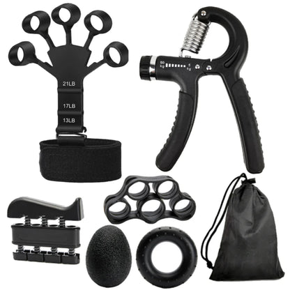 Hand gripper 5-60 kg with adjustable resistance metal spring, grip strength training equipment for muscle building, forearm development, and rehabilitation routines.