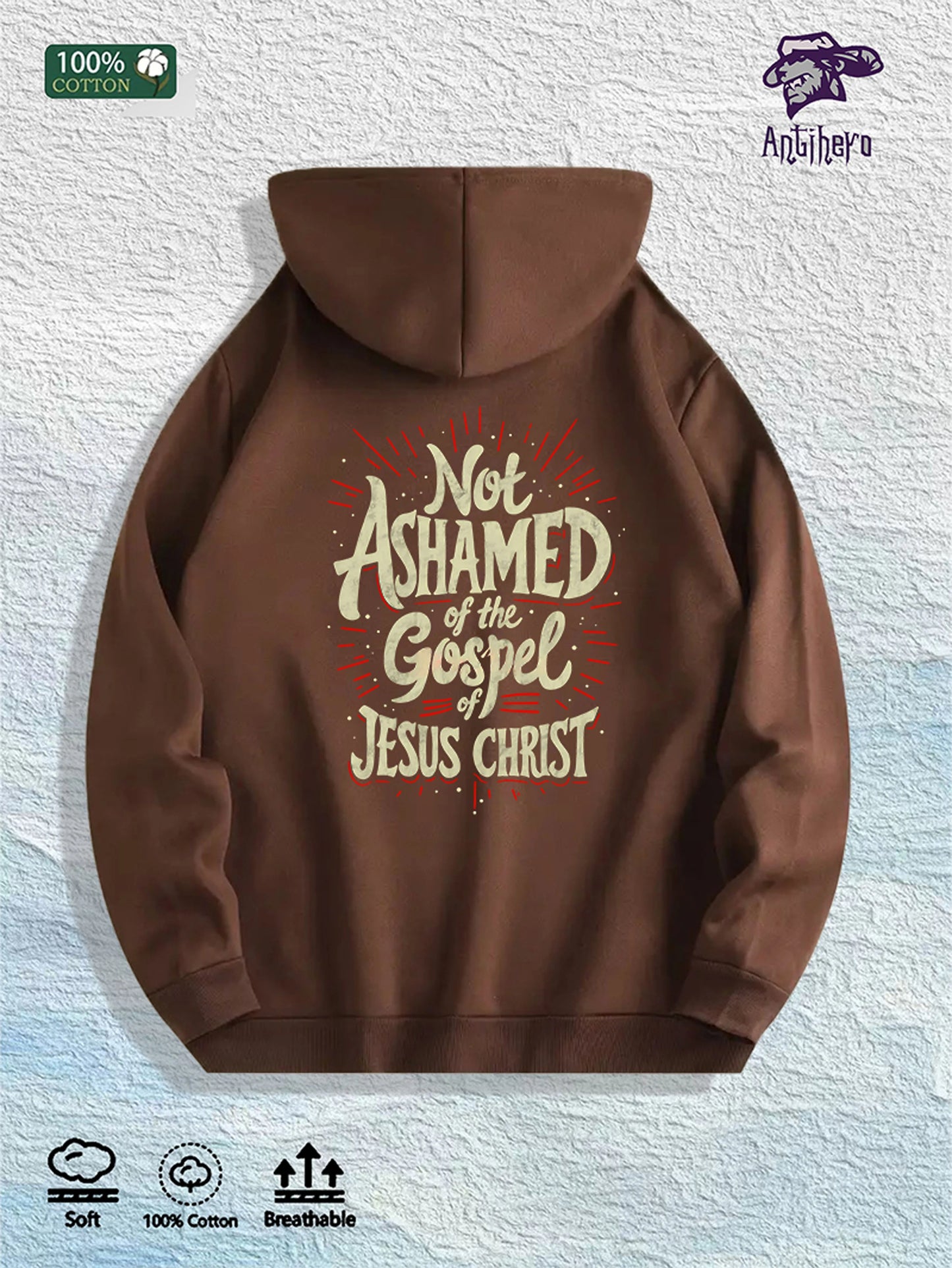 Hoodie folded with ribbon or in gift wrapping to show it as a faith-based gift for birthdays, Christmas, church events or encouragement.