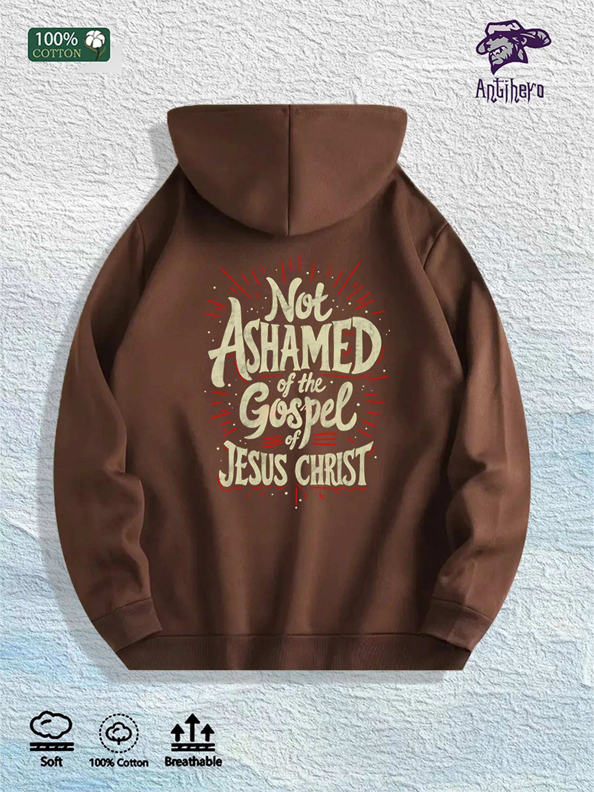 Hoodie folded with ribbon or in gift wrapping to show it as a faith-based gift for birthdays, Christmas, church events or encouragement.