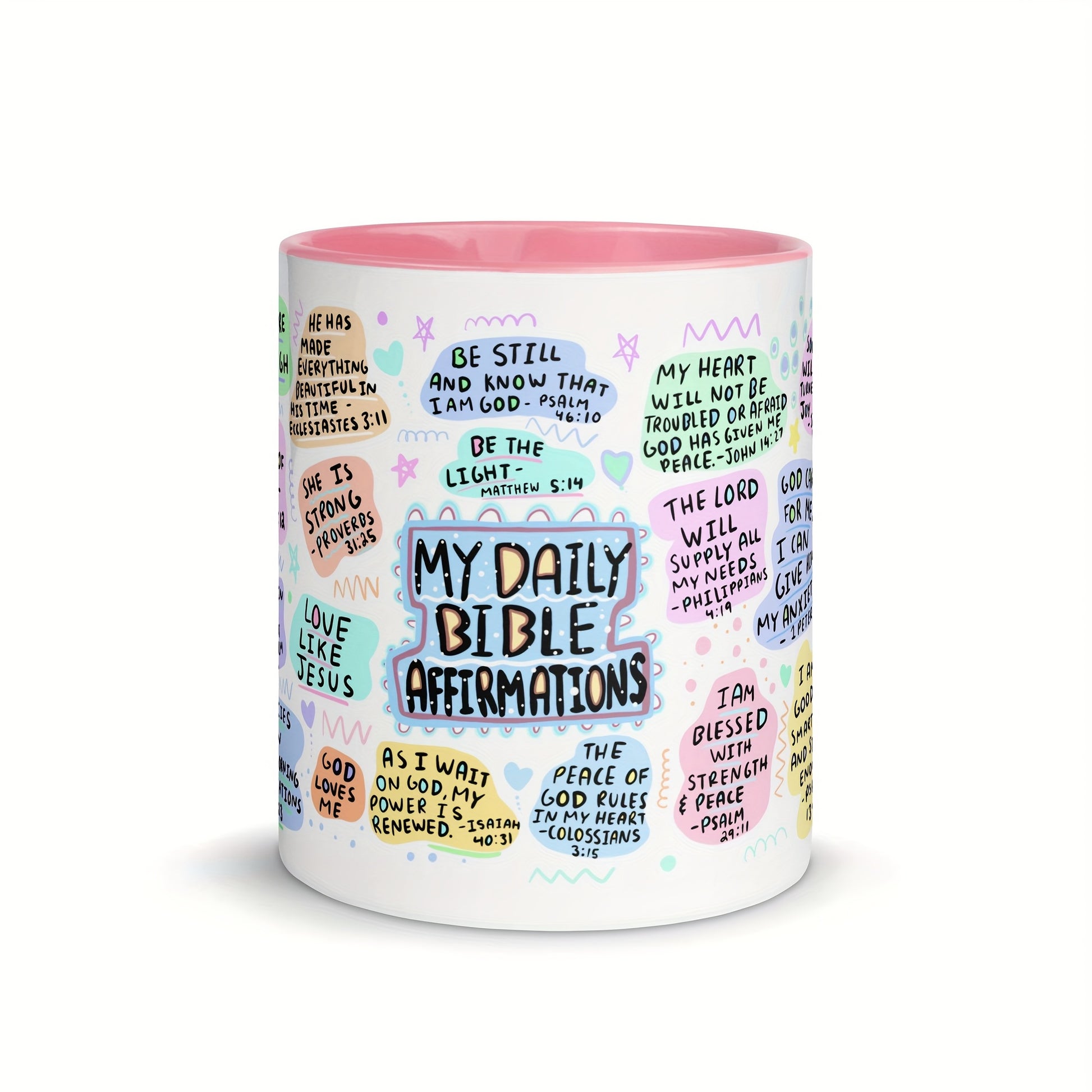 Christian scripture mug packaged in its shipping box with protective wrap or cushioning, showing what the buyer receives to ensure safe delivery.