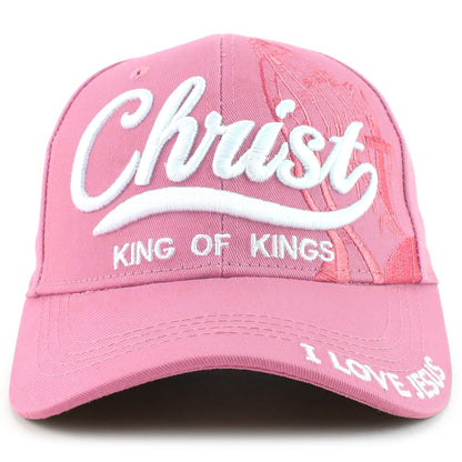 The 3D embroidered Christ ball cap packaged in box with tags or protective wrapping, illustrating what a customer receives in the shipment.