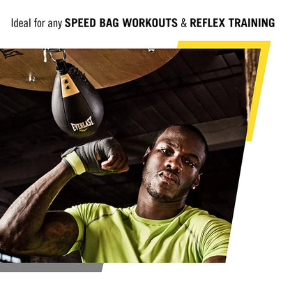 Studio white-background shot of Everhide speed bag medium (9x6), highlighting shape, material, logos, and construction for clean listing image.