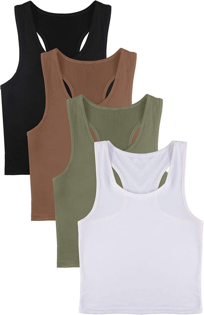 Sportswear 4 pack crop tops for women yoga running fitness multi-color